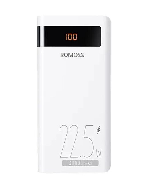 Акумулятор портативний Romoss 30000mAh 22.5W Sense 8PF (PHP30-852-1745H) зовнішня батарея біла від компанії da1 - фото 1