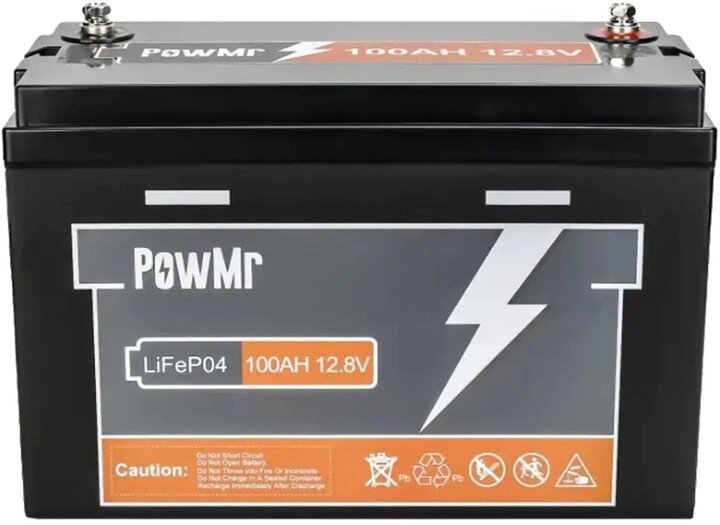 Акумулятор PowMr POW-100ah-12.8V LiFePO4 12.8 V 100ah 6000 циклів від компанії da1 - фото 1