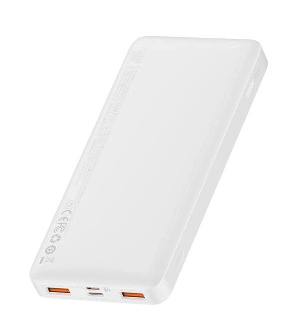 Акумулятор зовнішній Baseus Bipow fast charging 10000 mAh 20 W OE PPBD050502 білий від компанії da1 - фото 1