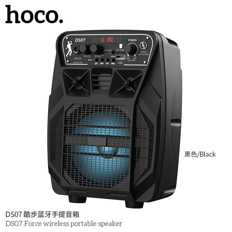 Акустика-караоке HOCO Force wireless portatble speaker DS07 від компанії da1 - фото 1