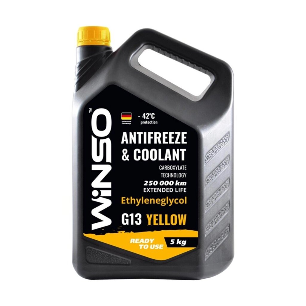 Антифриз Winso Antifreeze & Coolant Yellow -42 °C (жовтий) G13, 5 кг від компанії da1 - фото 1