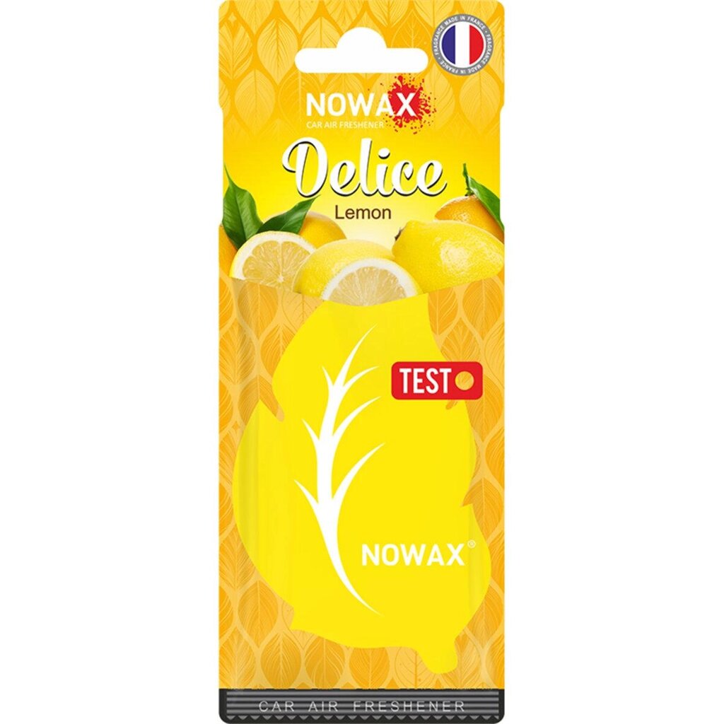 Ароматизатор повітря целюлозний Nowax серія Delice — Lemon від компанії da1 - фото 1