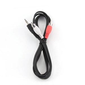 Аудіокабель Cablexpert 2 RCA (тюльпана) mini-jack 3.5 тато — тато 1.5 метра (CCA-458)