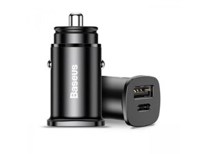 Автозарядка швидка baseus PPS QC4.0 PD 1 USB + 1 type-C 30 W 5A