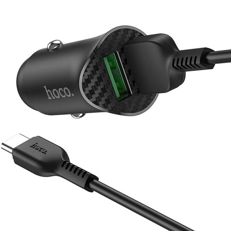 Авто ЗП швидке 2USB Hoco Z39 QC3.0 + кабель Type-C від компанії da1 - фото 1