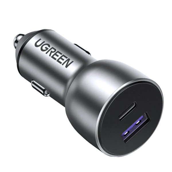 Автоадаптер — зарядний пристрій Ugreen CD213 2 порти USB-A + USB-C 42.5 W (60980) від компанії da1 - фото 1