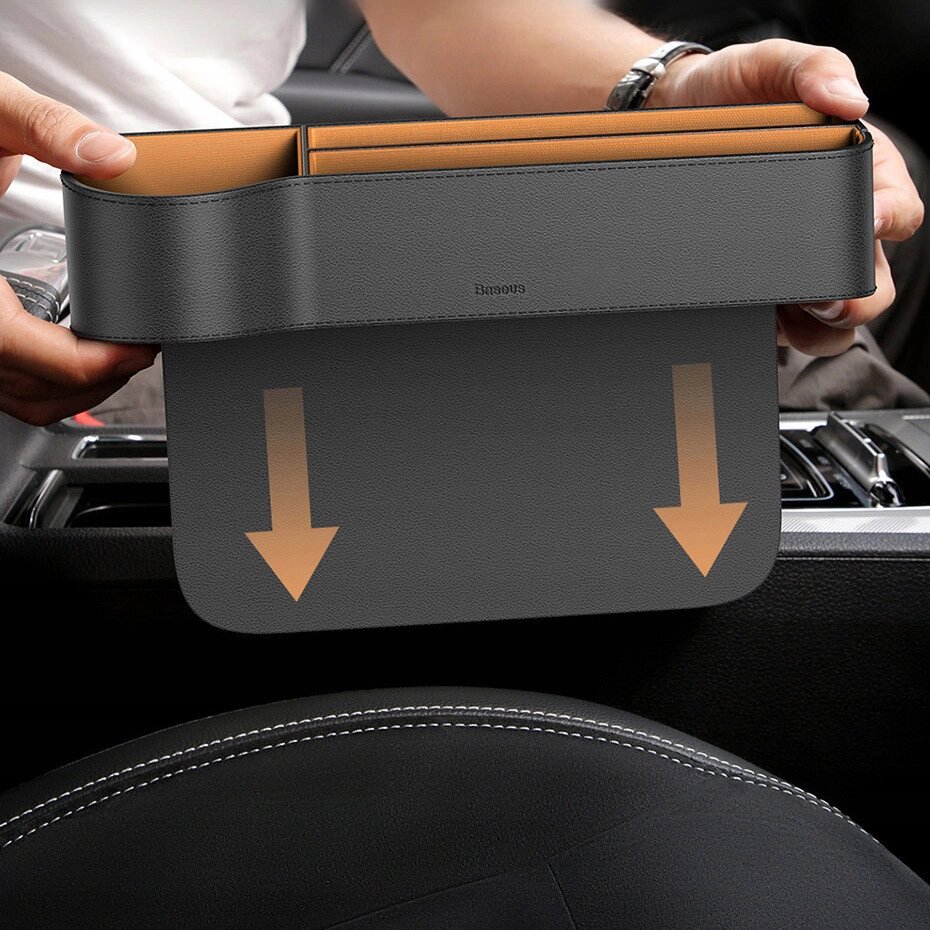 Автомобільний органайзер BASEUS Elegant Car Storage Box шкіряна кишеня CRCWH-01 від компанії da1 - фото 1