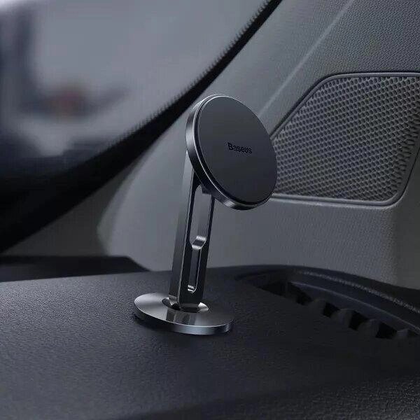 Автотримач для телефона Baseus Hollow Magnetic Car Mount Holder with clamping function Vertical type SULK-0 від компанії da1 - фото 1