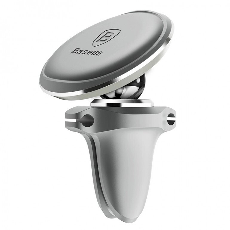 Автоутримувач Baseus Magnetic Air Vent Car Mount Holder Silver (SUGX-A0S) від компанії da1 - фото 1