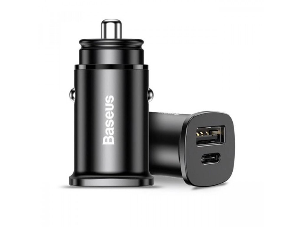 Автозарядка швидка BASEUS PPS QC4.0 PD 1 USB + 1 Type-C 30 W 5A від компанії da1 - фото 1