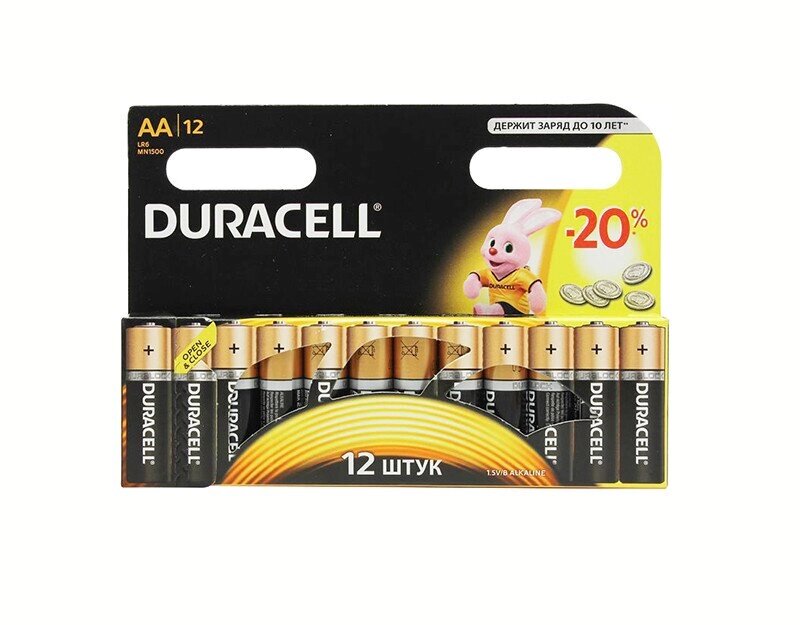 Батарейка Duracell LR06 MN1500 12 штук упаковка на оригінал від компанії da1 - фото 1