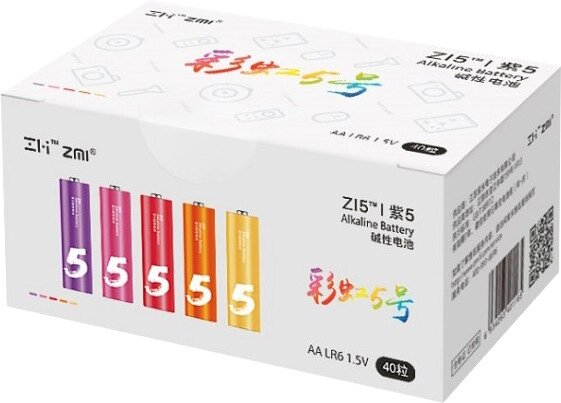 Батарейки AA ZMI AA540 Rainbow 40 pcs — 40 штук пальчикових від компанії da1 - фото 1