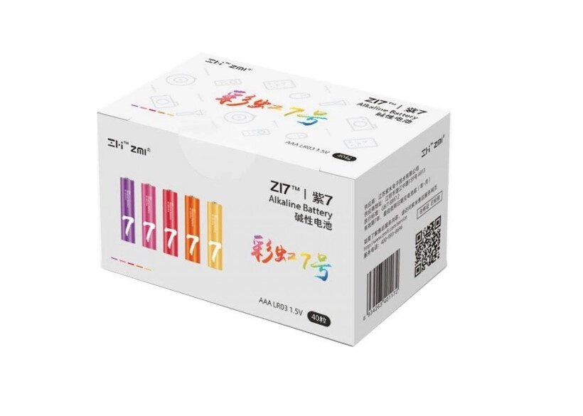 Батарейки AAA ZMI Rainbow 40 pcs AA740 — 40 штук мініпальчикових від компанії da1 - фото 1