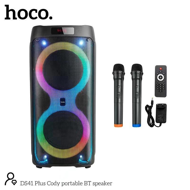 Бездротова колонка — караоке система Hoco DS41 plus Cody Portable BT speaker 40W від компанії da1 - фото 1