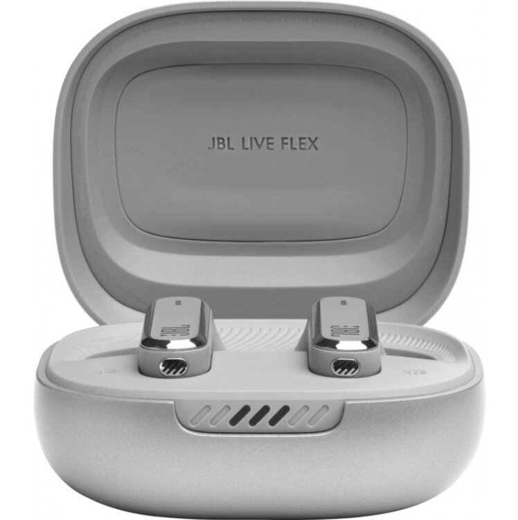 Бездротові навушники JBL Live Flex Silver (JBLLIVEFLEXSVR) сріблясті від компанії da1 - фото 1