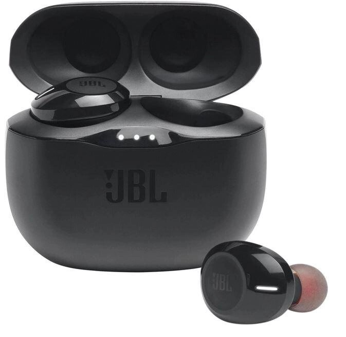 Бездротові навушники JBL TUNE 125 BT TWS стереогарнітура в кейсі (JBLT125TWSBLK) чорна від компанії da1 - фото 1