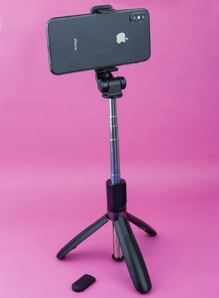 Бездротовий монопод трипод XO SS08 Bluetooth Tripod з кнопкою пультом від компанії da1 - фото 1