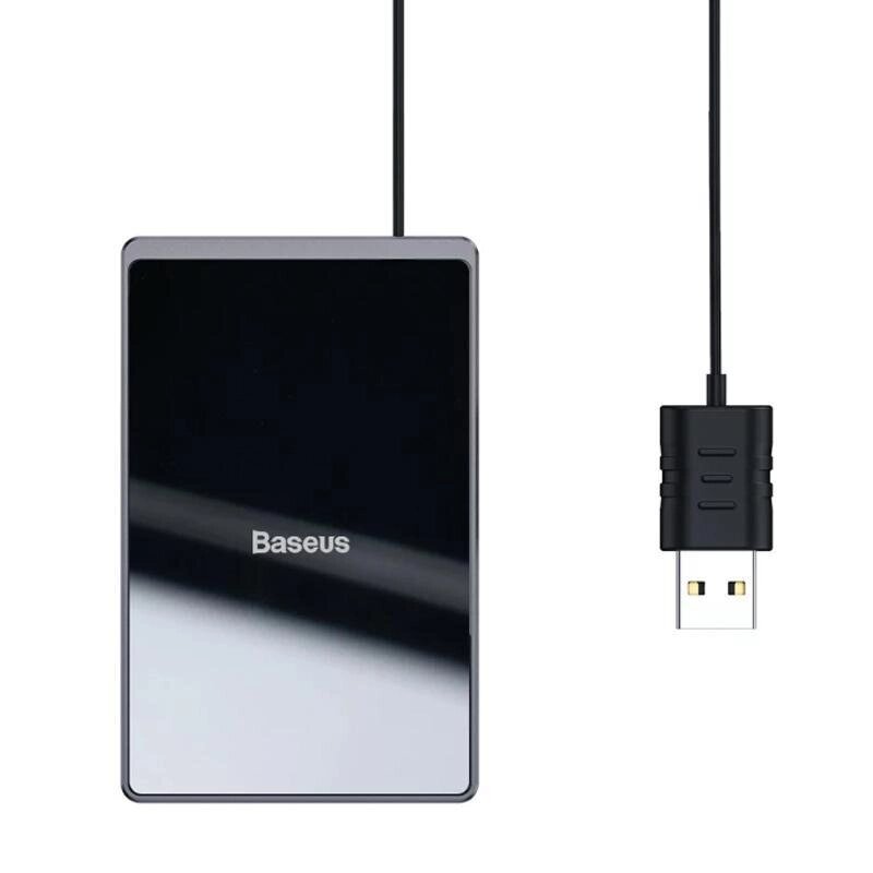 Бездротовий зарядний пристрій Baseus Card Ultra-thin Black WX01B-01 від компанії da1 - фото 1