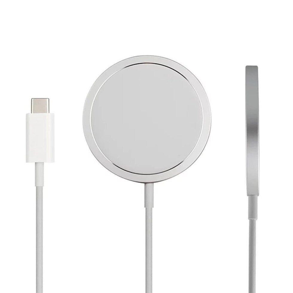 Бездротовий зарядний пристрій з магнітом MagSafe Charger 15W для iPhone AirPods від компанії da1 - фото 1