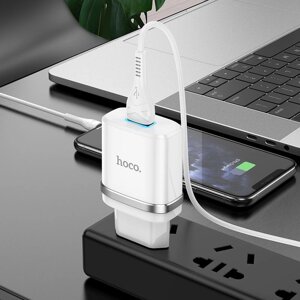 Блок живлення Hoco N1 1 порт + кабель USB-C комплект білий