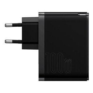 Блок живлення — мережевий адаптер Baseus Type-C to Typc-C cable GaN5 Pro Fast Charger 100 W чорний