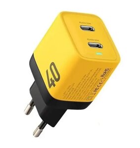 Блок зарядний — адаптер живлення 3 порти Home Charger 40 W GaN 2 PD Veron TC-35