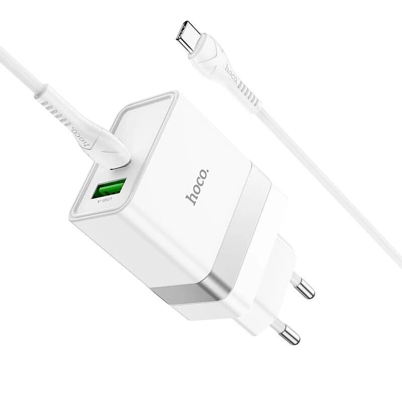 Блок живлення HOCO Extension speed charger set N21 30 W і кабель Type-C to Type-C від компанії da1 - фото 1