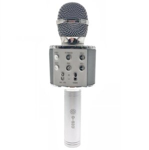 Bluetooth мікрофон для караоке з підсвічуванням MUSIC STAR MK2L Silver