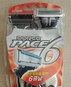 Станки для гоління одноразові Dorco 6 — комплект 3 штук
