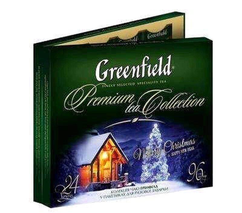 Чай Greenfield подарунковий набір новорічний 96 пакетиків від компанії da1 - фото 1