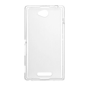 Чохол-накладка панель для Sony Xperia C C2305 біло-прозора