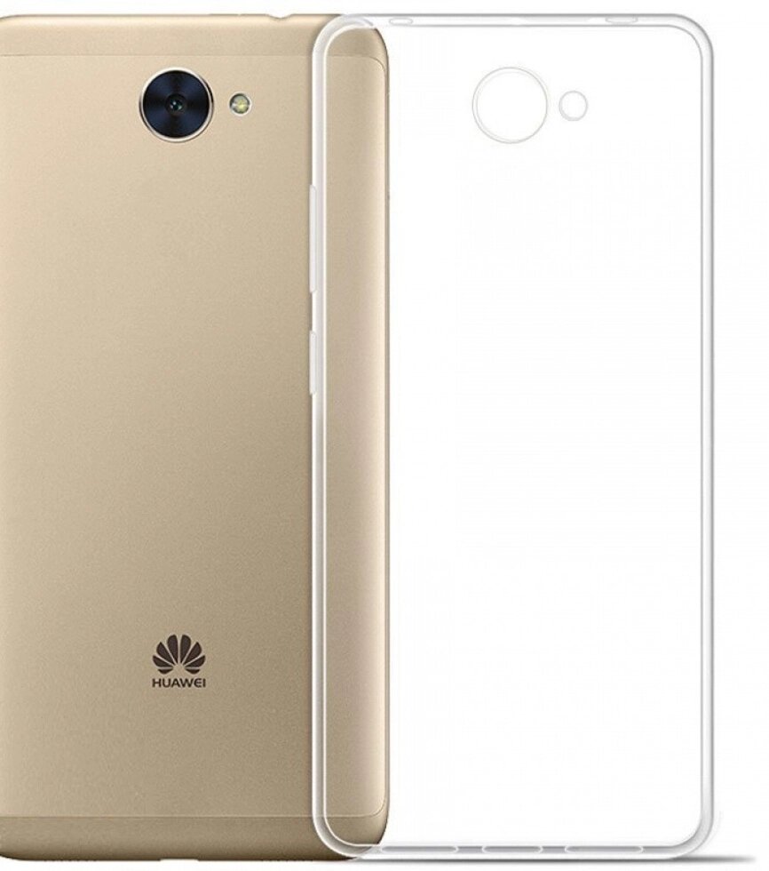 Чохол-накладка силіконова для Huawei Y7-2017 прозорий бампер від компанії da1 - фото 1