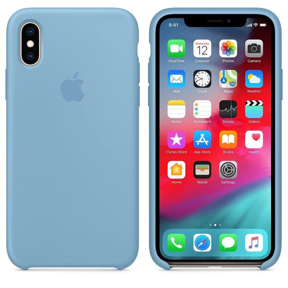 Чохол накладка Soft Silicone case для iPhone X/Xs corn flower колір номер 53 від компанії da1 - фото 1