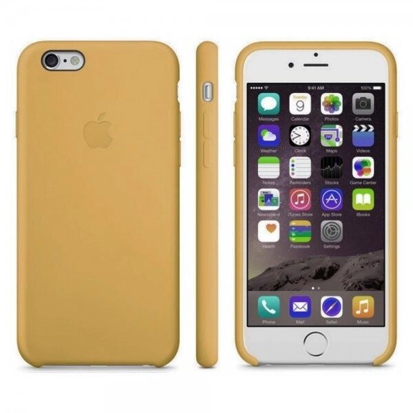 Чохол панель Apple iPhone 6S/6 Leather Case Gold від компанії da1 - фото 1