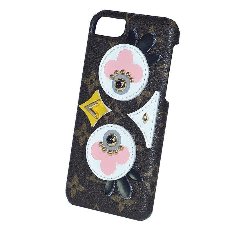 Чохол шкіряний LV Eyes Case для iPhone 7 8 накладка коричнева від компанії da1 - фото 1