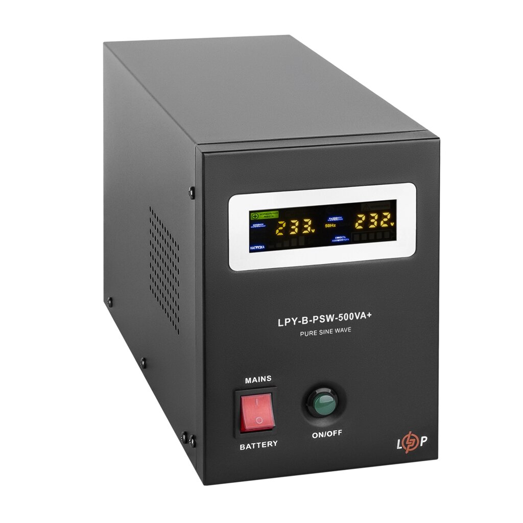 ДБЖ із правильною синусоїдою 12V LPY-B-PSW-500VA+ (350 Вт) 5A/10A (4149) від компанії da1 - фото 1