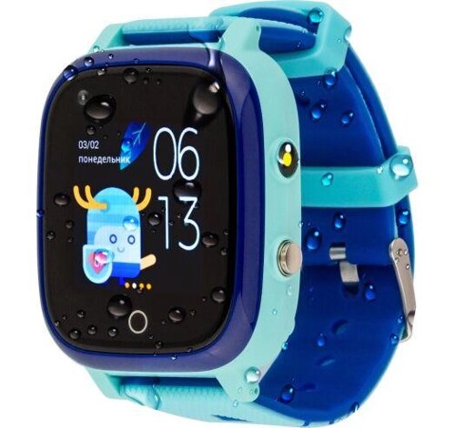 Дитячий годинник — телефон AmiGo GO005 Thermometer 4G WI-FI блакитний
