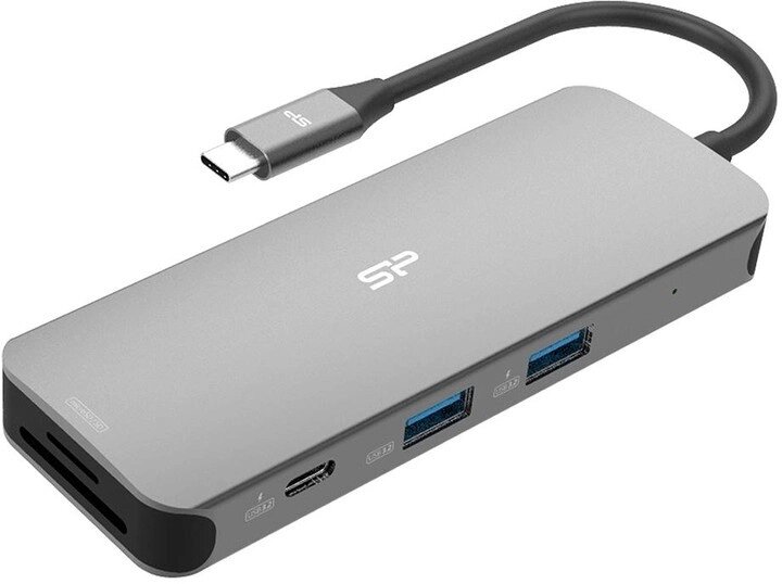 Док-станція — хаб USB-C SILICON POWER 8-in-1 SR30 Docking Station від компанії da1 - фото 1