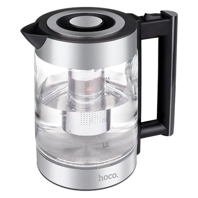 Електрочайник HOCO HA01A Kitchen high boron glass electric kettle 1.8L від компанії da1 - фото 1