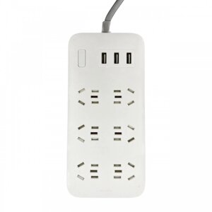 Фільтр мережевий Xiaomi Power Strip Quick Charger 2.0 (6 + 3 USB-port) (Р29350, BHR6863CN) китайська вилка