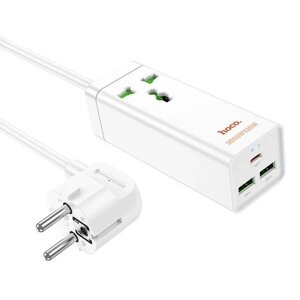 Фільтр подовжувач HOCO AC9A Talent desktop charger 2 USB + Type-C 30 W 10 A