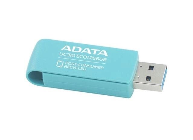 Флеш накопичувач A-DATA USB 3.2 UC310 Eco 256Gb зелений від компанії da1 - фото 1