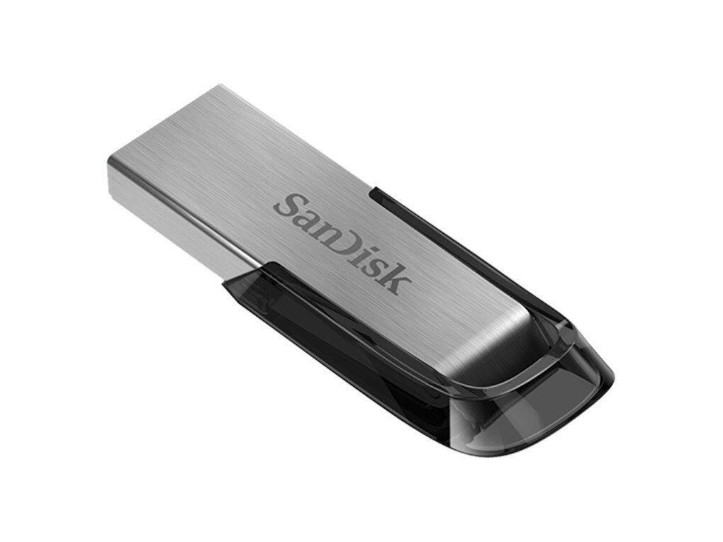 Флеш накопичувач металевий USB 3.0 SanDisk Ultra Flair 128 Gb сріблястий із чорним від компанії da1 - фото 1