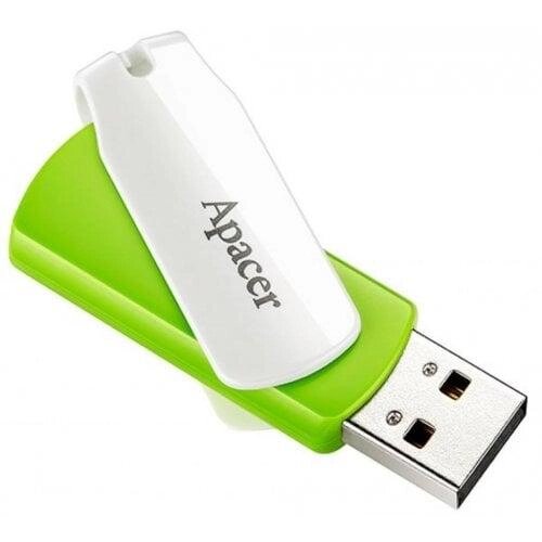 Флеш накопичувач поворотний Apacer AH335 32 Gb Usb 2.0 зелений від компанії da1 - фото 1