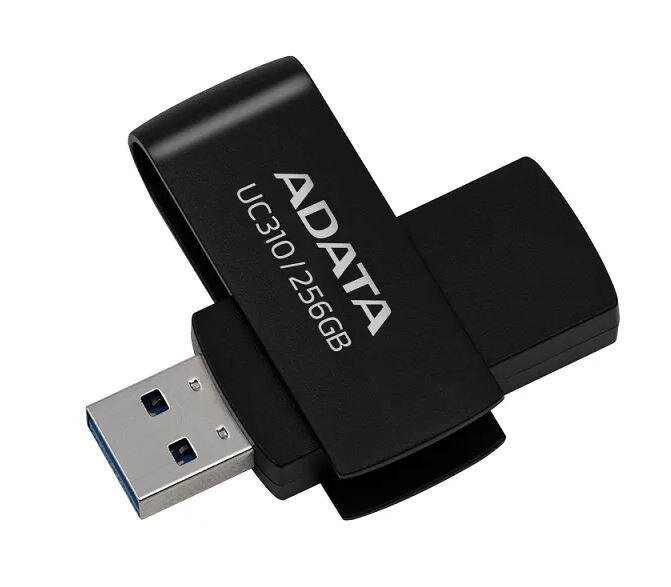 Флешка A-DATA USB 3.2 UC310 256Gb чорна від компанії da1 - фото 1