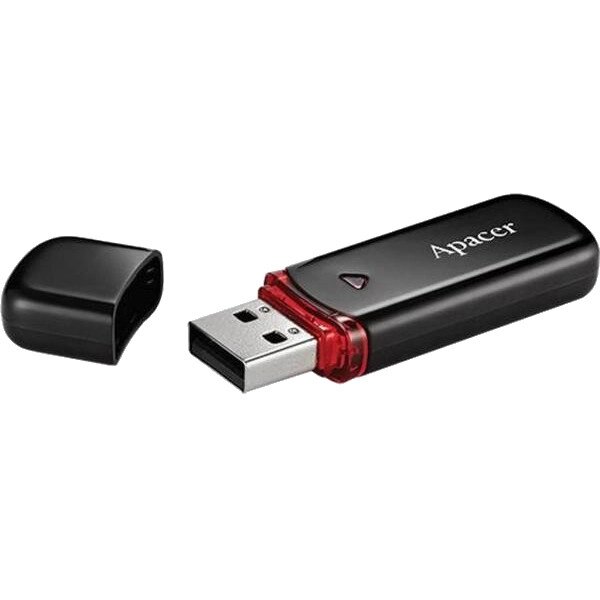 Флешка Apacer AH333 64 Gb Usb 2.0 чорна від компанії da1 - фото 1