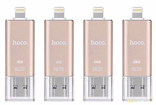 Флешка Hoco UD2 16GB — USB і lightning MFI від компанії da1 - фото 1