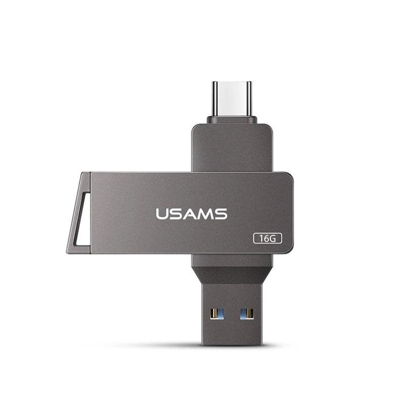 Флешка подвійна USAMS 16 GB US-ZB198 металева Type-C OTG USB3.0 від компанії da1 - фото 1