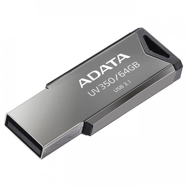 Флешка USB 3.1 ADATA UV 350 64 Gb срібляста від компанії da1 - фото 1