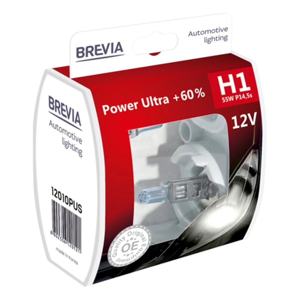 Галогенова лампа Brevia H1 12 V 55 W P14.5s Power Ultra +60% S2 від компанії da1 - фото 1